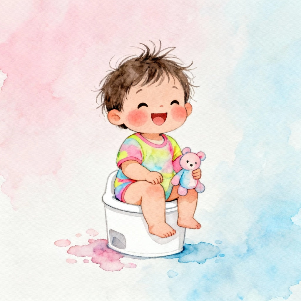 Zee poops in Potty Seat